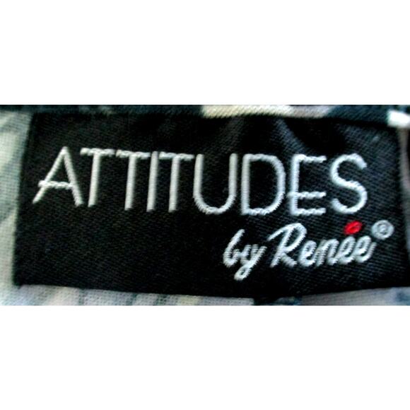 Attitudes By Renee Women's Blue & Gray Floral Stretch Sleeveless Maxi Dress XL - Picture 8 of 9